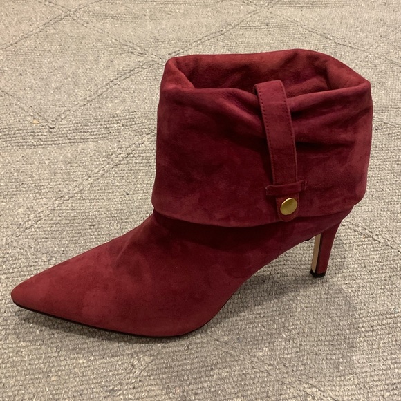 Calvin Klein Suede Ankle Boot High Heel Bethany Adjustable Shaft Women 6.5 US - Picture 7 of 13